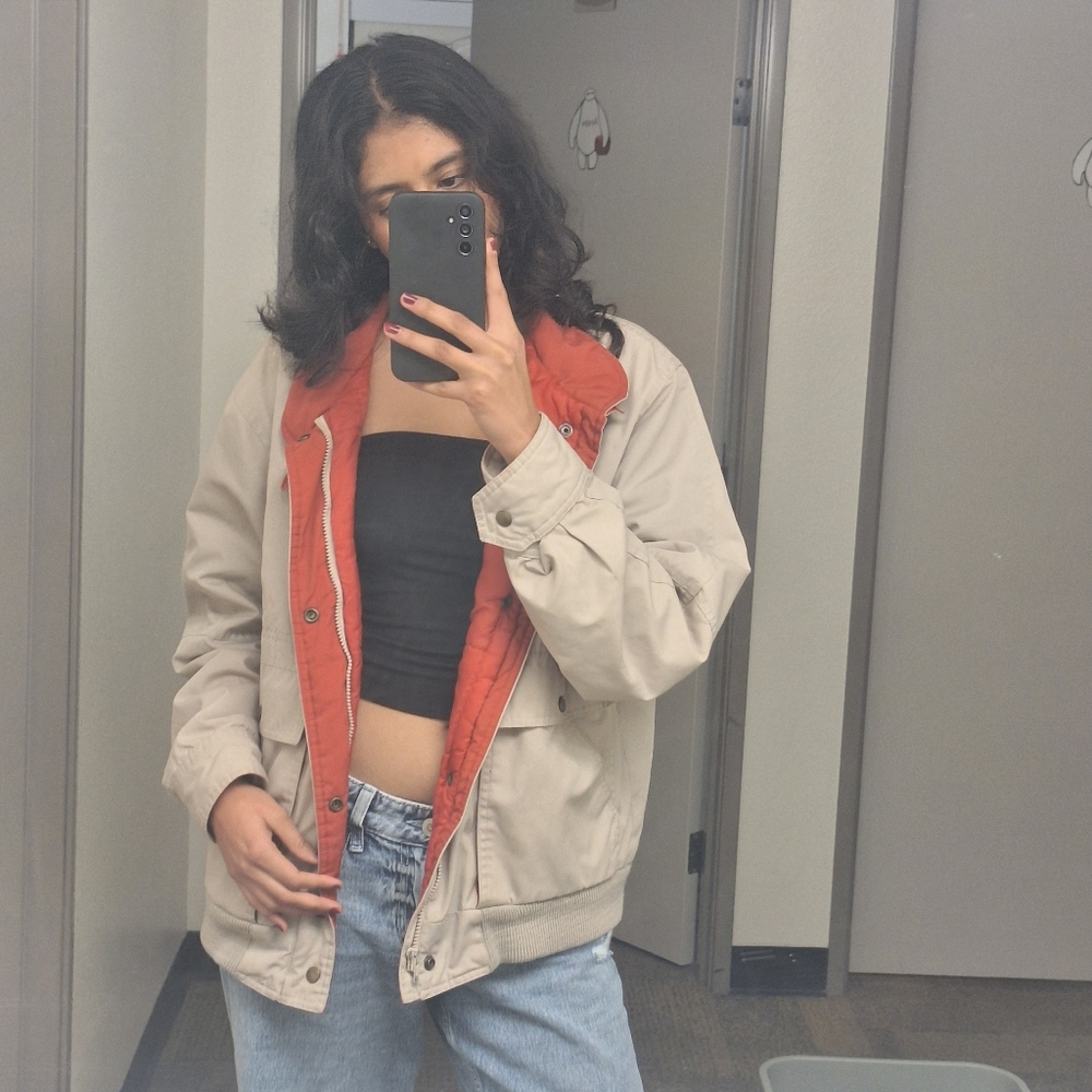 90s sportswear hiking jacket with red accents (S-L)